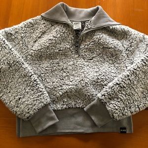 Half zip Sherpa Pink sweater